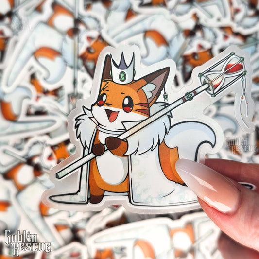 Tots Winter King Clear Sticker